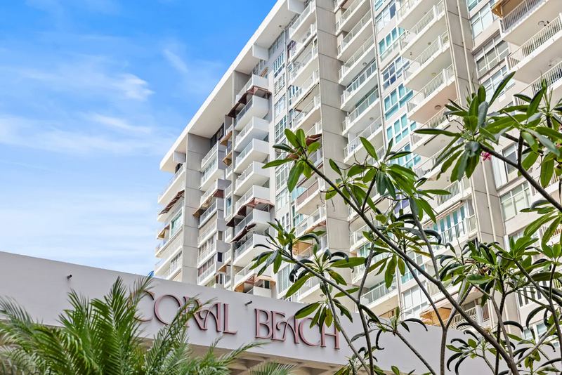 Exterior of the Coral Beach building